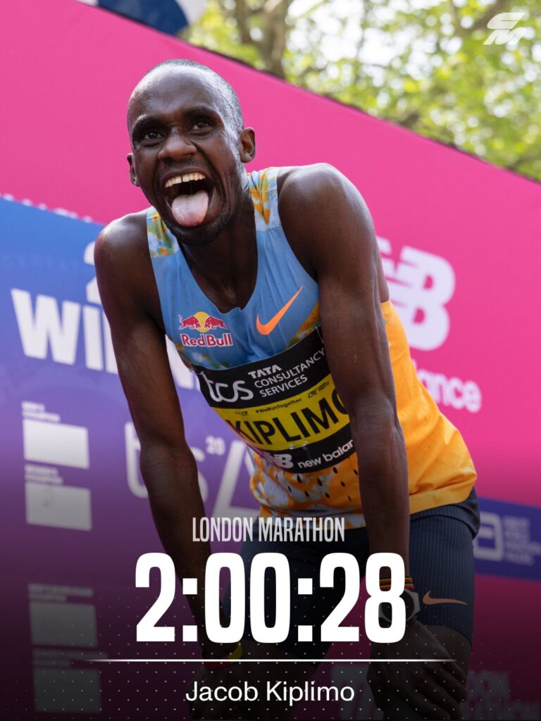 Jacob Kiplimo after the London Marathon where he won bronze