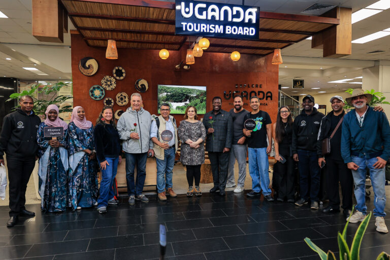 Lt. Gen. Charles Angina, Chargé d’Affaires of Uganda in Egypt Centre and the Egytian Delegation at the UTB both IN Entebbe
