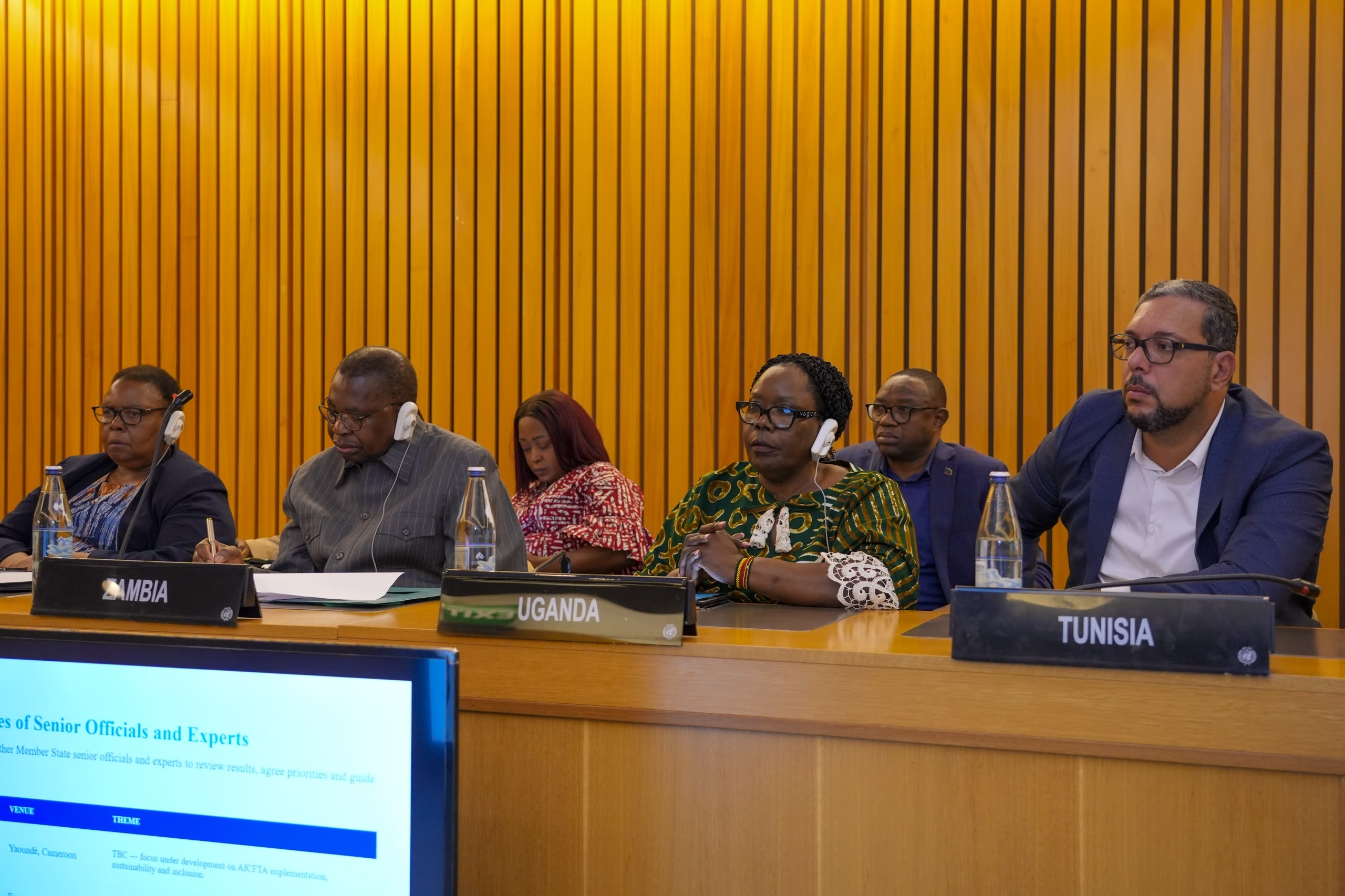 Head Of Uganda Delegation H.e. Amb. Rebecca Amuge Otengo Attends Briefing By Dr. Claver Gatete Executive Secretary Of The Un Eca In Addis Ababa